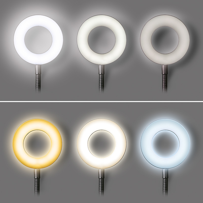 Solight LED stmívatelná stolní lampička s klipem, 300lm, nastavitelná teplota světla, USB1 