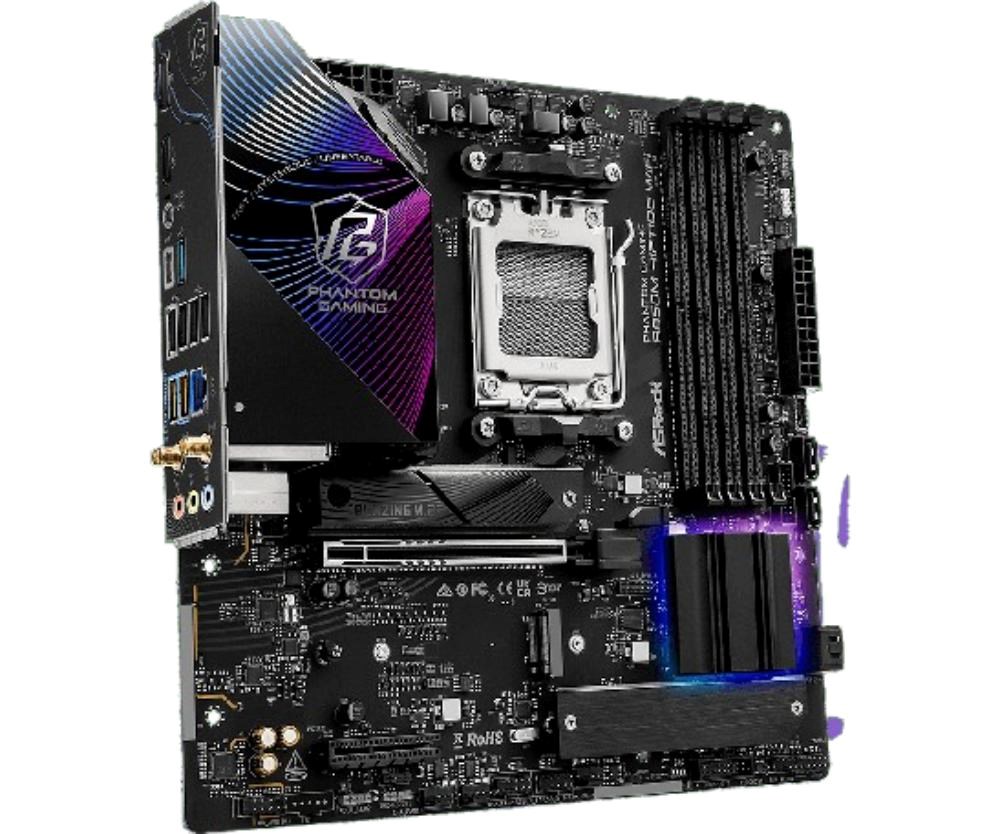 ASRock MB Sc AM5 B850M Riptide WiFi,  AMD B850,  4xDDR5,  1xDP,  1xHDMI,  WiFi,  mATX2 