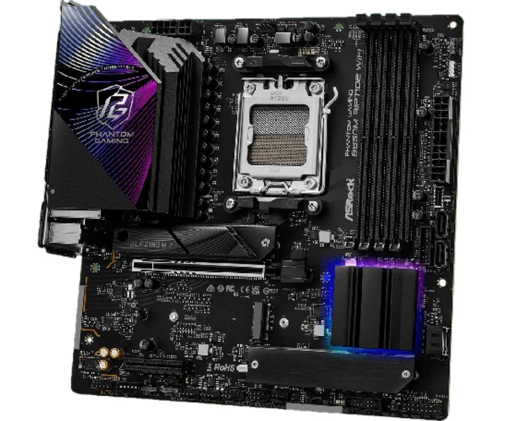 ASRock MB Sc AM5 B850M Riptide WiFi,  AMD B850,  4xDDR5,  1xDP,  1xHDMI,  WiFi,  mATX3 
