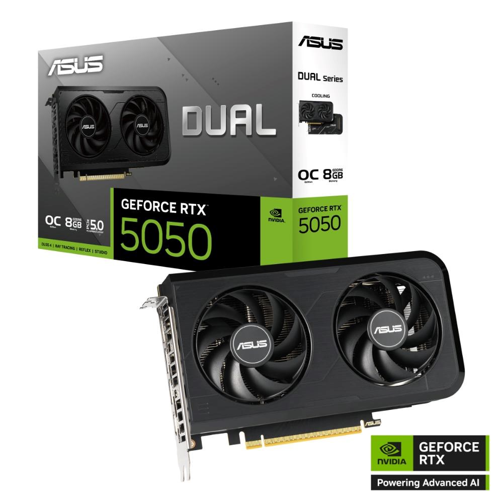 ASUS VGA NVIDIA GeForce RTX 5050 DUAL OC 8G,  8G GDDR6,  3xDP,  1xHDMI0 