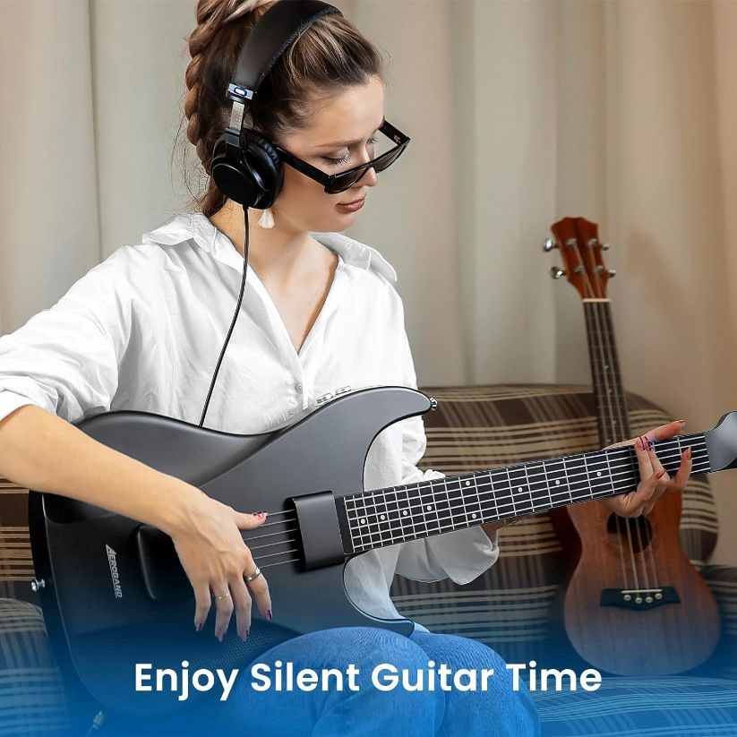 Aeroband Guitar - Smart Elektrická Kytara pouzdro,  černá6 