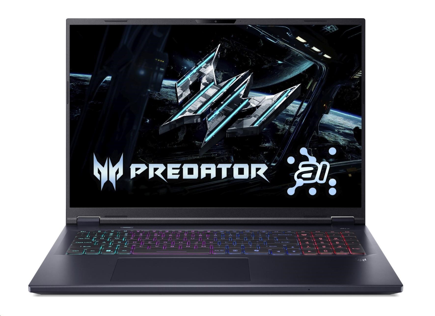 Acer Predator Helios Neo 18/ PHN18-72-91VK/ U9-275HX/ 18"/ 2560x1600/ 32GB/ 1TB/ RTX 5060/ bez OS/ Black/ 2R