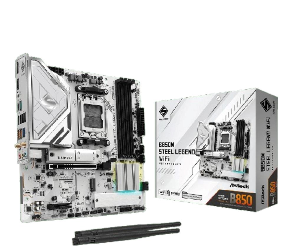 ASRock MB Sc AM5 B850M Steel Legend WiFi,  AMD B850,  4xDDR5,  1xDP,  1xHDMI,  WiFi,  mATX0 