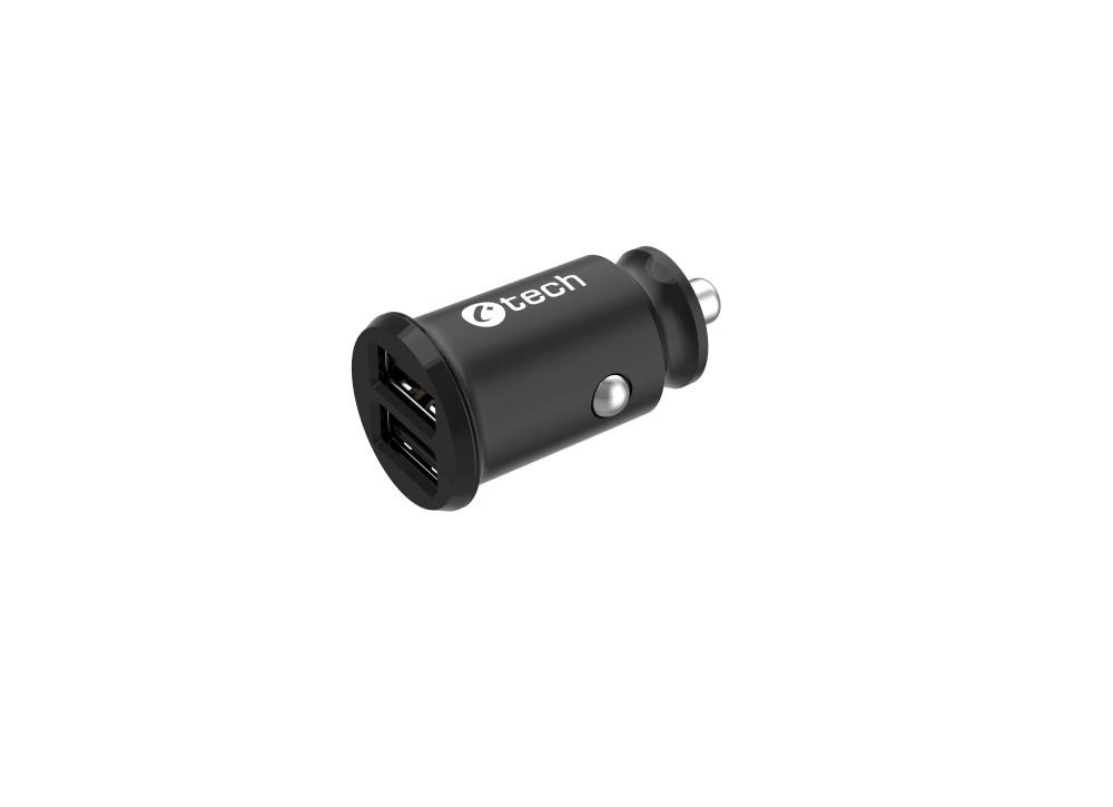C-TECH Nabíječka do auta UCC-03,  2xUSB,  černá1 