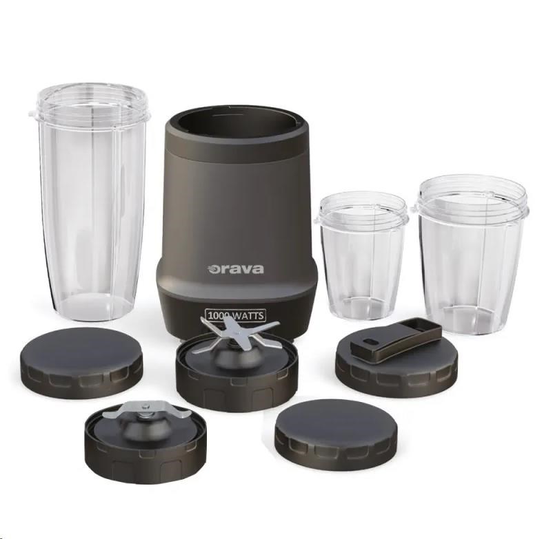 Orava smoothie mixér s 3 nádobami, 1000 W, 2 druhy nerezových nožů2 