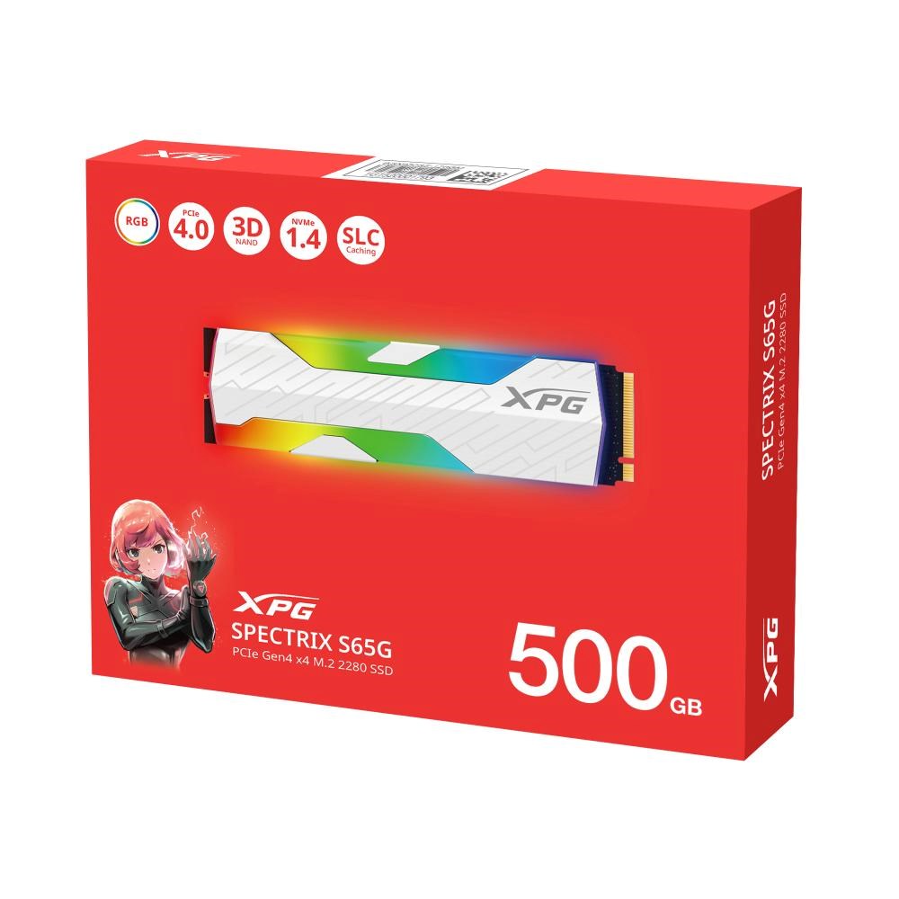 ADATA SSD 500GB XPG SPECTRIX S65G,  PCIe Gen4x4 M.2 2280,  (R:5000 W:2700 MB s)6 