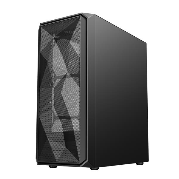 VeinX case ME19A Mid Tower,  bez zdroje,  1x USB3.0,  1x USB2.0,  4x 120mm ARGB Fan,  1x ARGB Controller,  černá3 