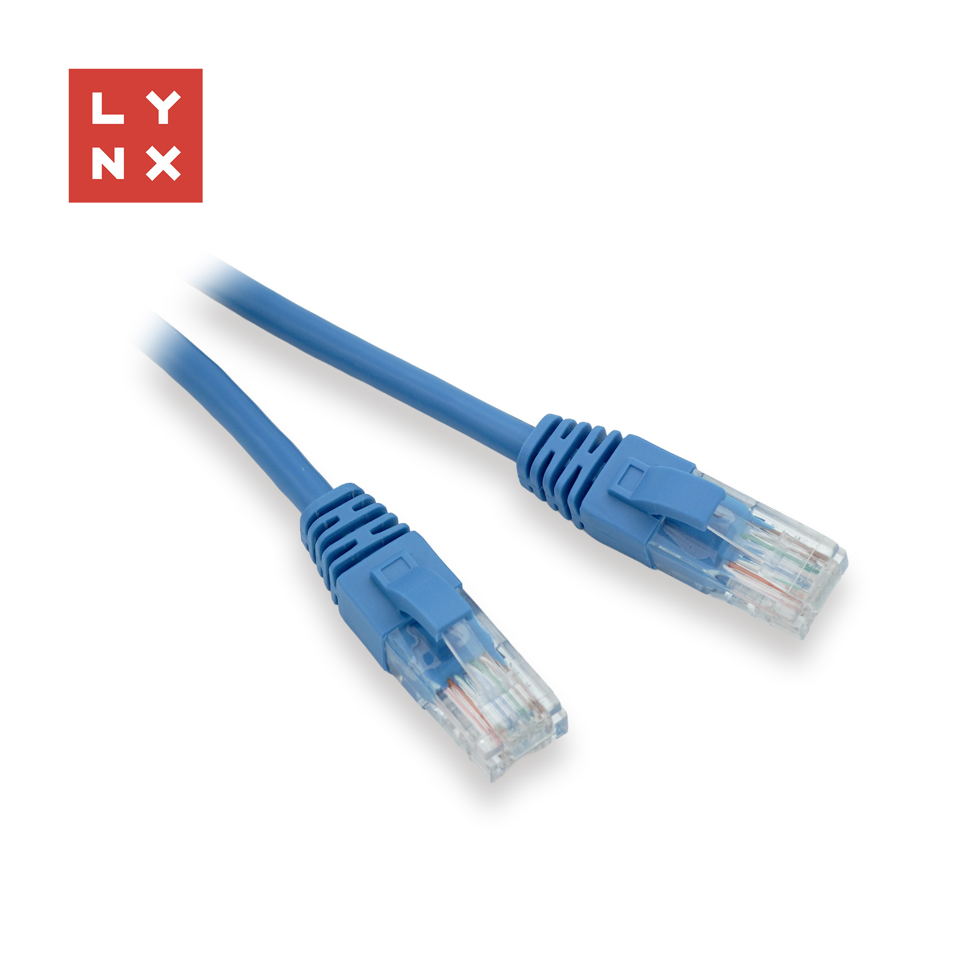 LYNX UTP patch kabel Cat5e,  PVC,  CCA,  0, 1m,  modrý (balení obsahuje 10ks)0 