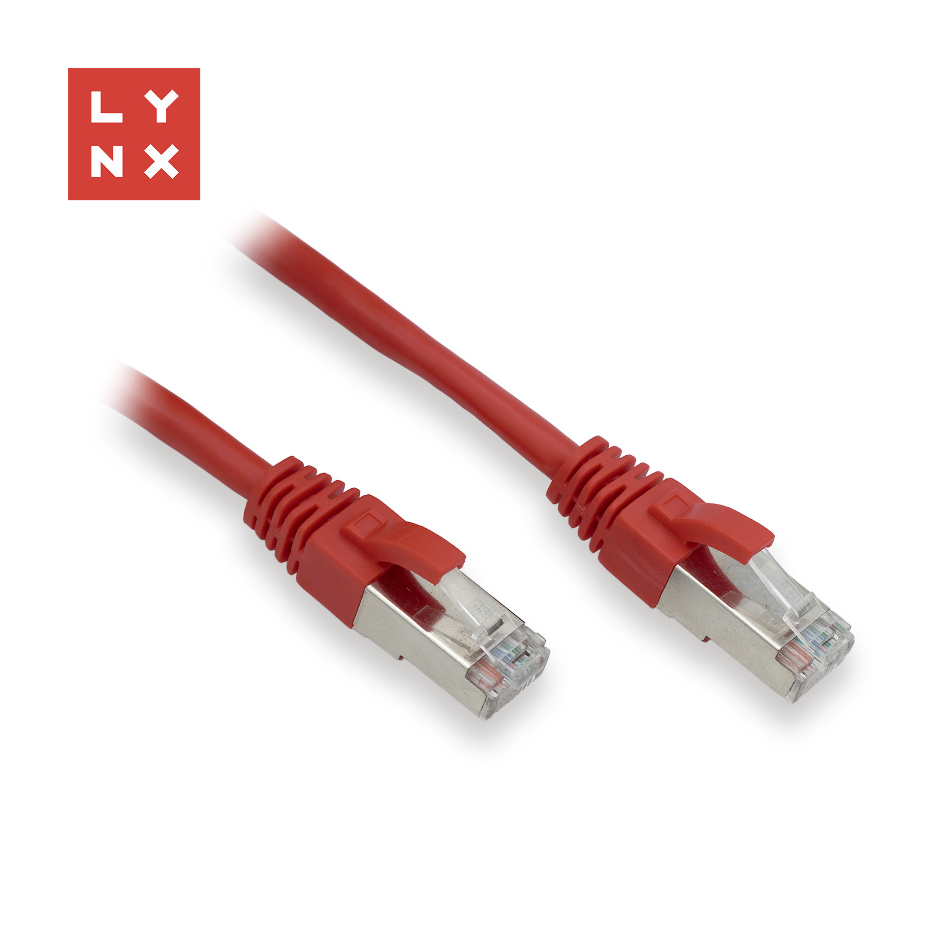 LYNX FTP patch kabel Cat5e PVC,  CCA,  15m,  červený0 