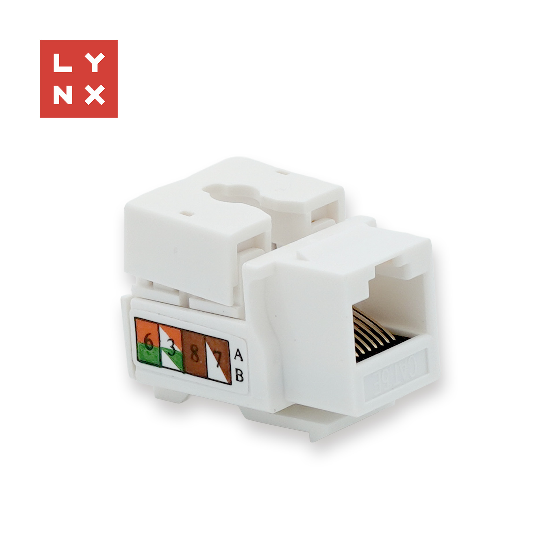 LYNX keystone UTP Cat5e,  90 stp.,  bílý