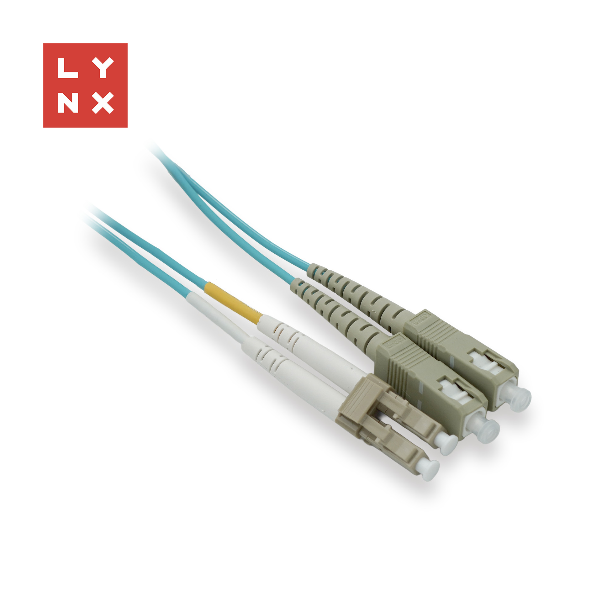 LYNX duplexní patch kabel MM, OM3, LC/SC, 50/125µm, 15m0 