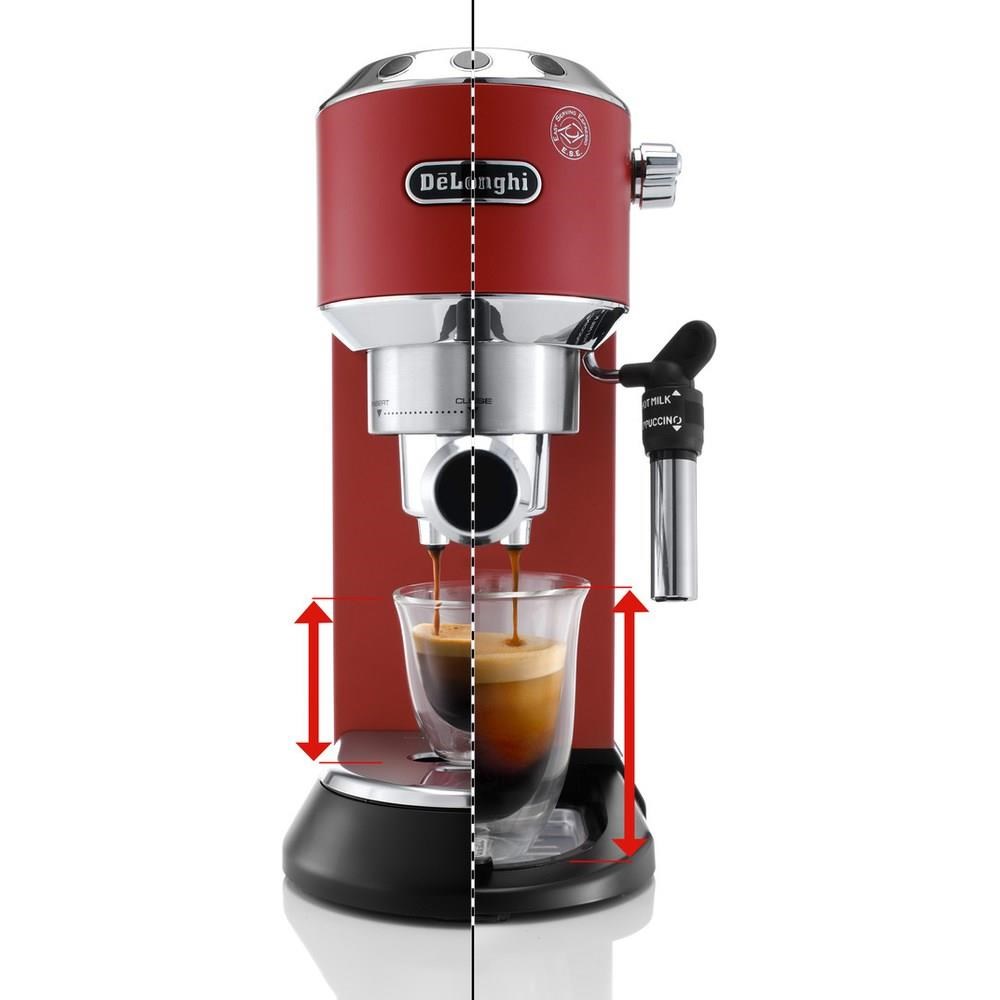 Delonghi Dedica pákový kávovar, červená3 