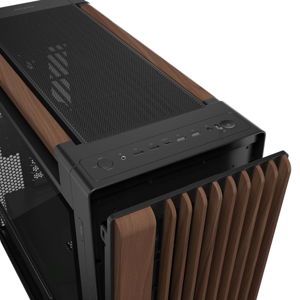 ASUS case PROART PA602 WALNUT WOOD MODERN TG,  Mid Tower,  průhledná bočnice,  černá9 
