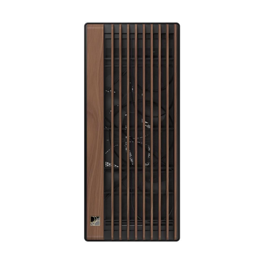 ASUS case PROART PA602 WALNUT WOOD MODERN TG,  Mid Tower,  průhledná bočnice,  černá2 