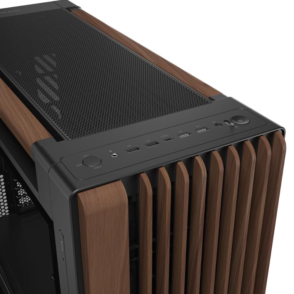 ASUS case PROART PA602 WALNUT WOOD MODERN TG,  Mid Tower,  průhledná bočnice,  černá7 