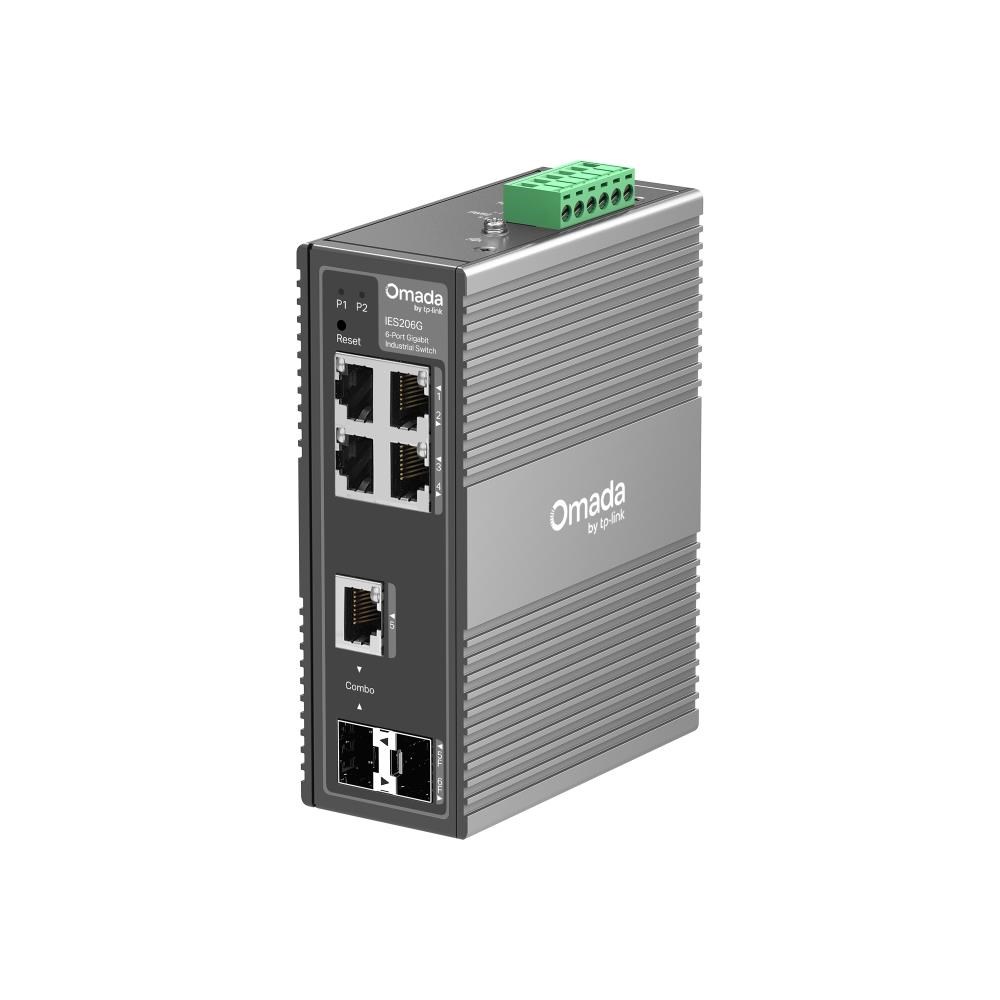 TP-Link OMADA průmyslový switch IES206G (4xGbE, 1xGbE/ SFPcombo, 1xSFP, DIN, IP40, fanless)0 