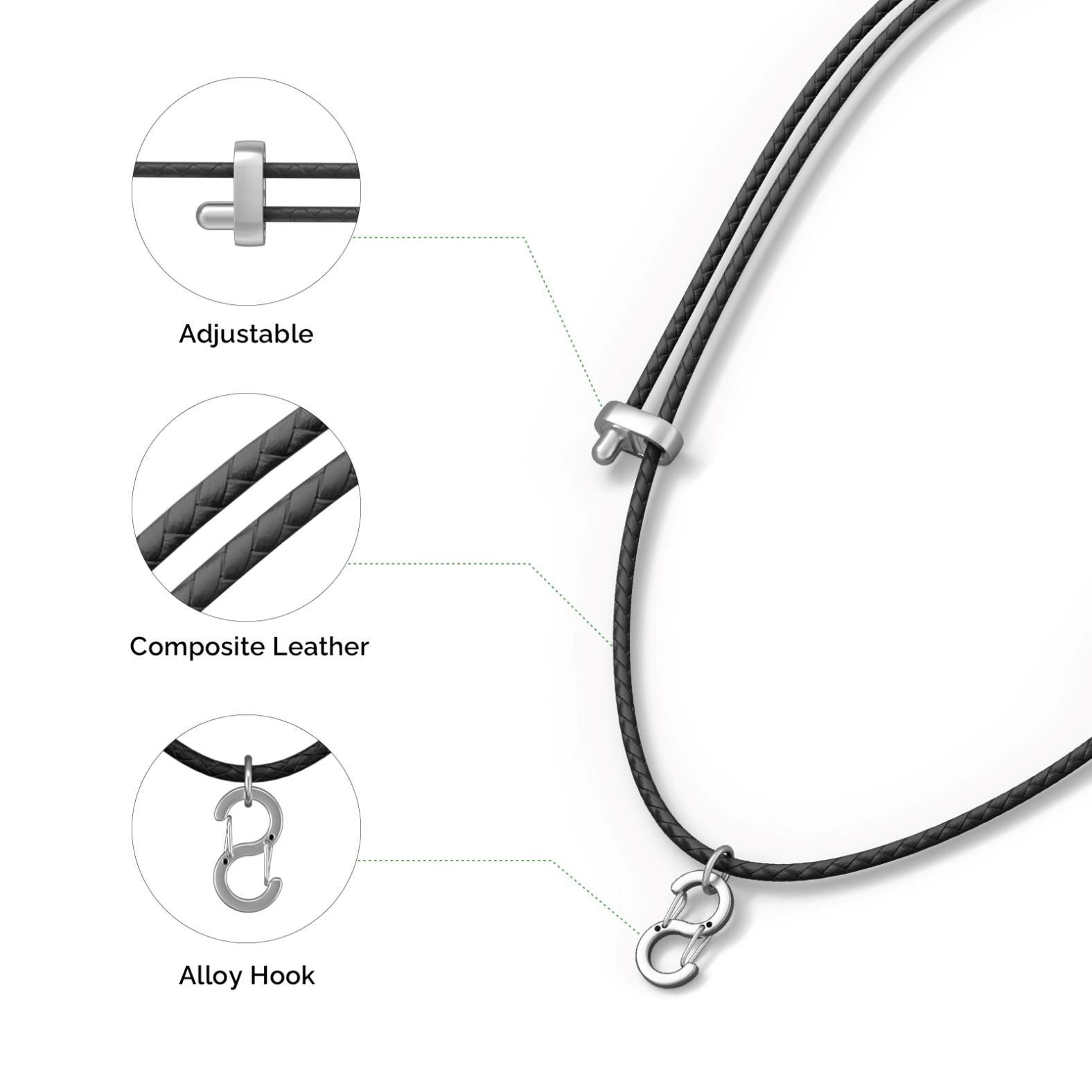 PLAUD Note Pin Lanyard Black - Řemínek na krk,  černý1 