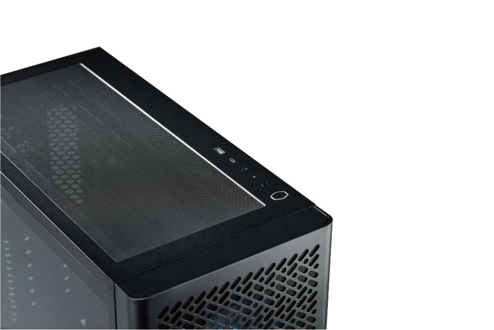 Cooler Master case Elite 502 Lite,  Průhledná bočnice,  ATX,  1x 120mm Fan,  černá0 