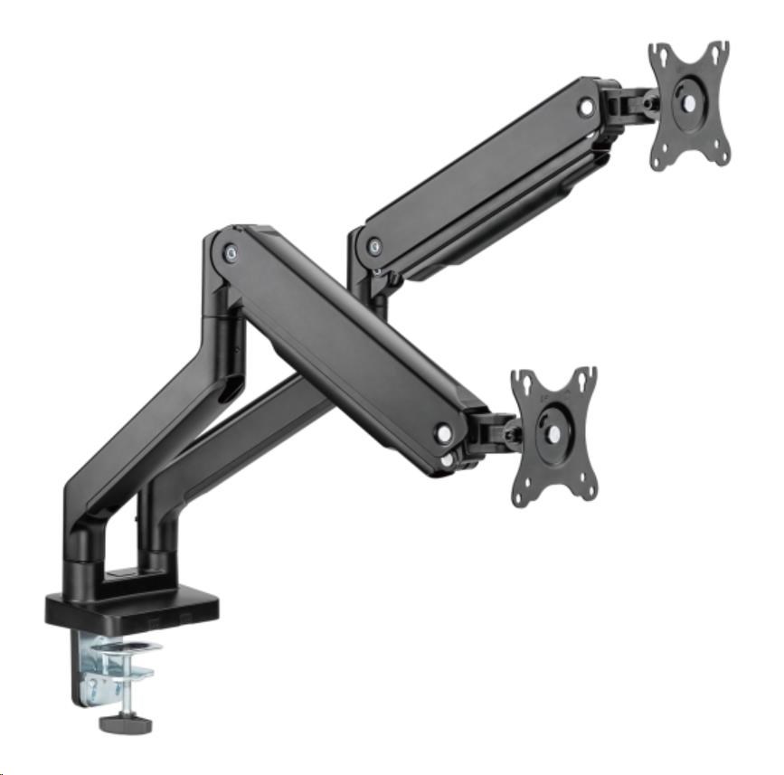 Držiak monitora Brateck LDT60-C024 dve ramená vedľa seba mechanická pružina Heavy Duty