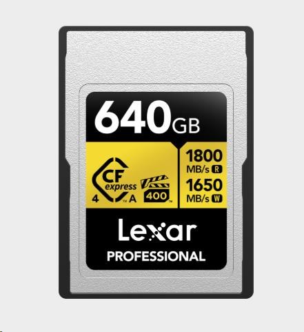 Lexar CFexpress 4.0 Pro Gold,  VPG400,  R1800/ W1650 (Type A) 640GB0 