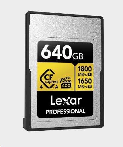 Lexar CFexpress 4.0 Pro Gold,  VPG400,  R1800/ W1650 (Type A) 640GB2 