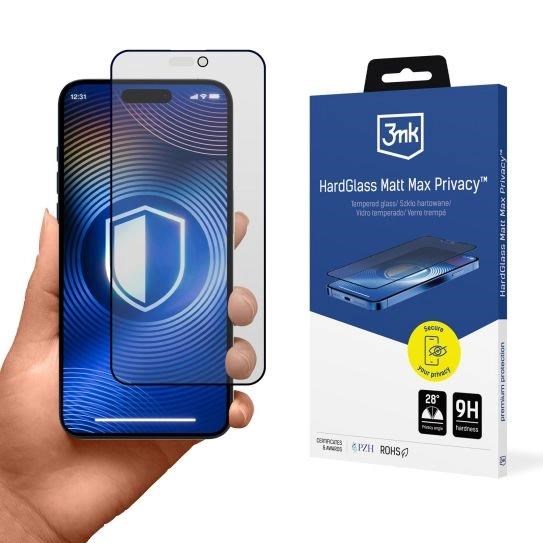 3mk tvrzené sklo HardGlass Matt Max Privacy pro Apple Iphone 17 Pro0 