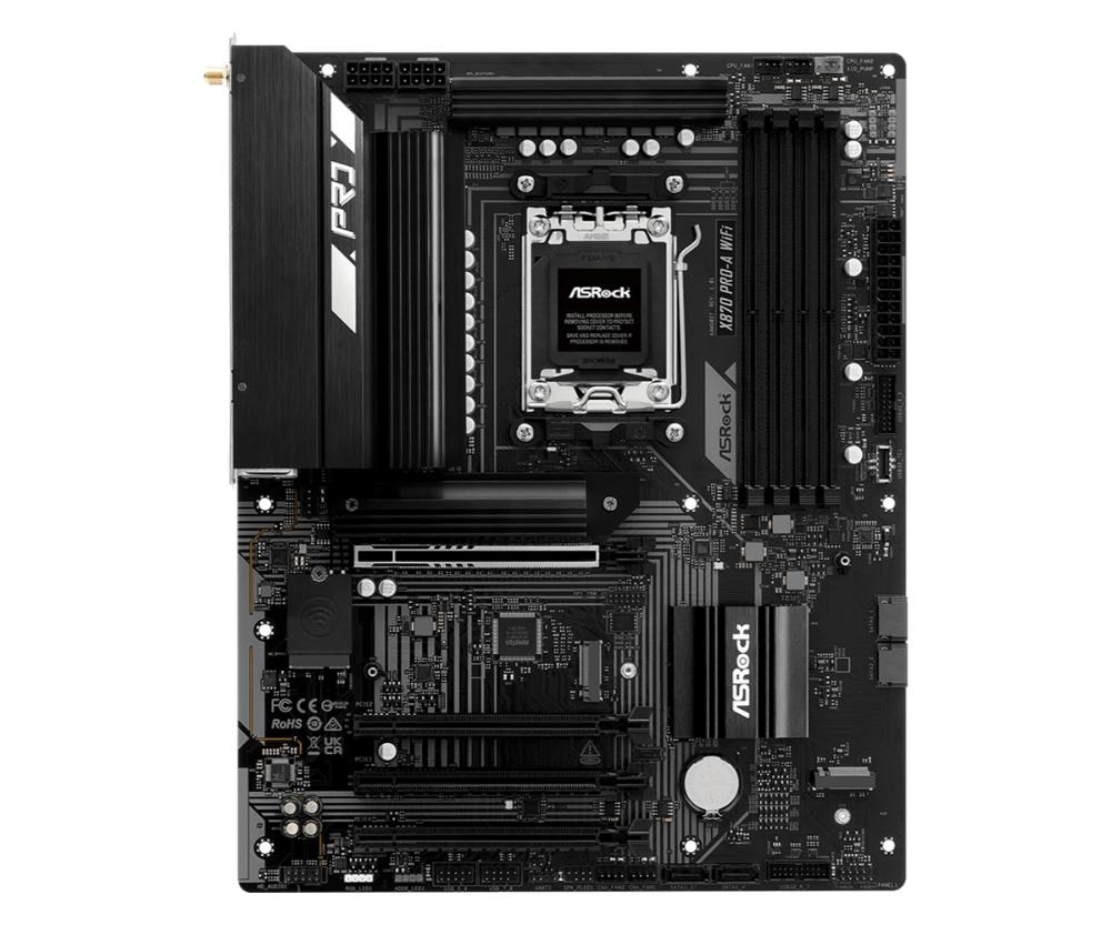 ASRock MB Sc AM5 X870 PRO-A WIFI,  AMD X870,  4xDDR5,  1xHDMI,  2xUSB4,  WI-FI1 