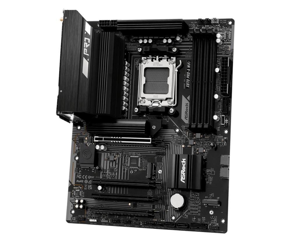 ASRock MB Sc AM5 X870 PRO-A WIFI,  AMD X870,  4xDDR5,  1xHDMI,  2xUSB4,  WI-FI3 