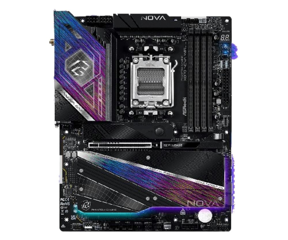 ASRock MB Sc AM5 X870 NOVA WIFI,  AMD X870,  4xDDR5,  1xHDMI,  2xUSB4,  WI-FI5 
