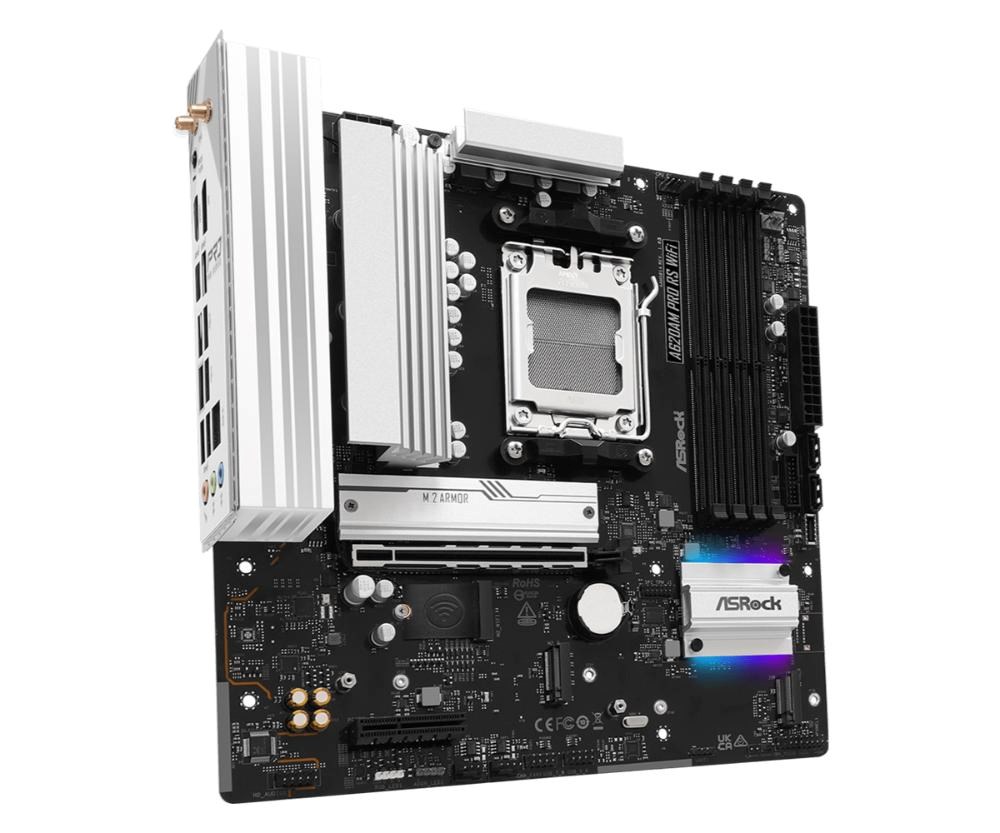 ASRock MB Sc AM5 A620AM PRO RS WIFI,  AMD X620,  4xDDR5,  1xHDMI,  1xDP,  WI-FI0 
