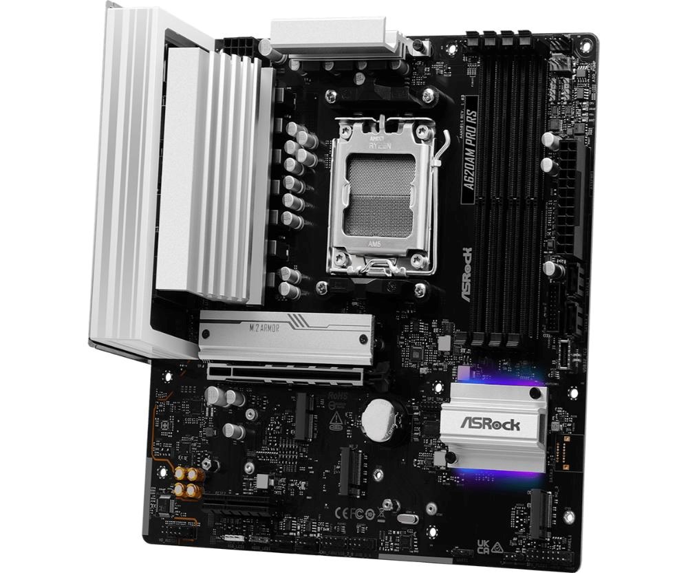 ASRock MB Sc AM5 A620AM PRO RS,  AMD X620A,  4xDDR5,  1xHDMI,  1xDP1 