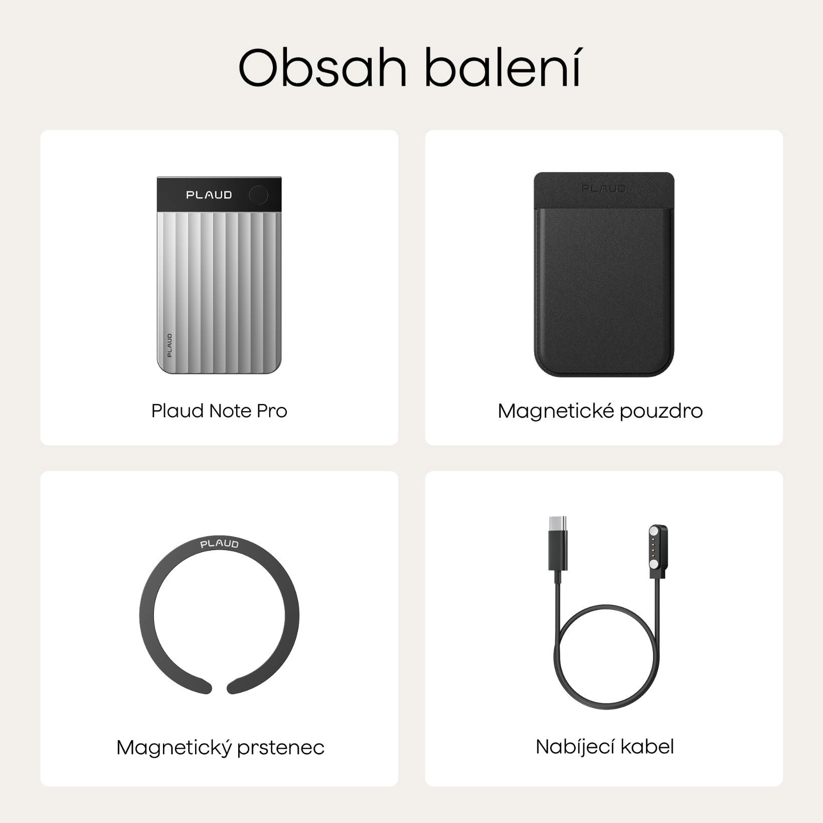 PLAUD Note PRO Silver - AI hlasový záznamník6 