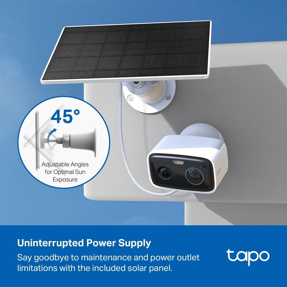 TP-Link Tapo C400 KIT venkovní kamera,  solární panel (2MP,  1080p,  IR 10m,  WiFi,  micro SD card,  IP65)0 
