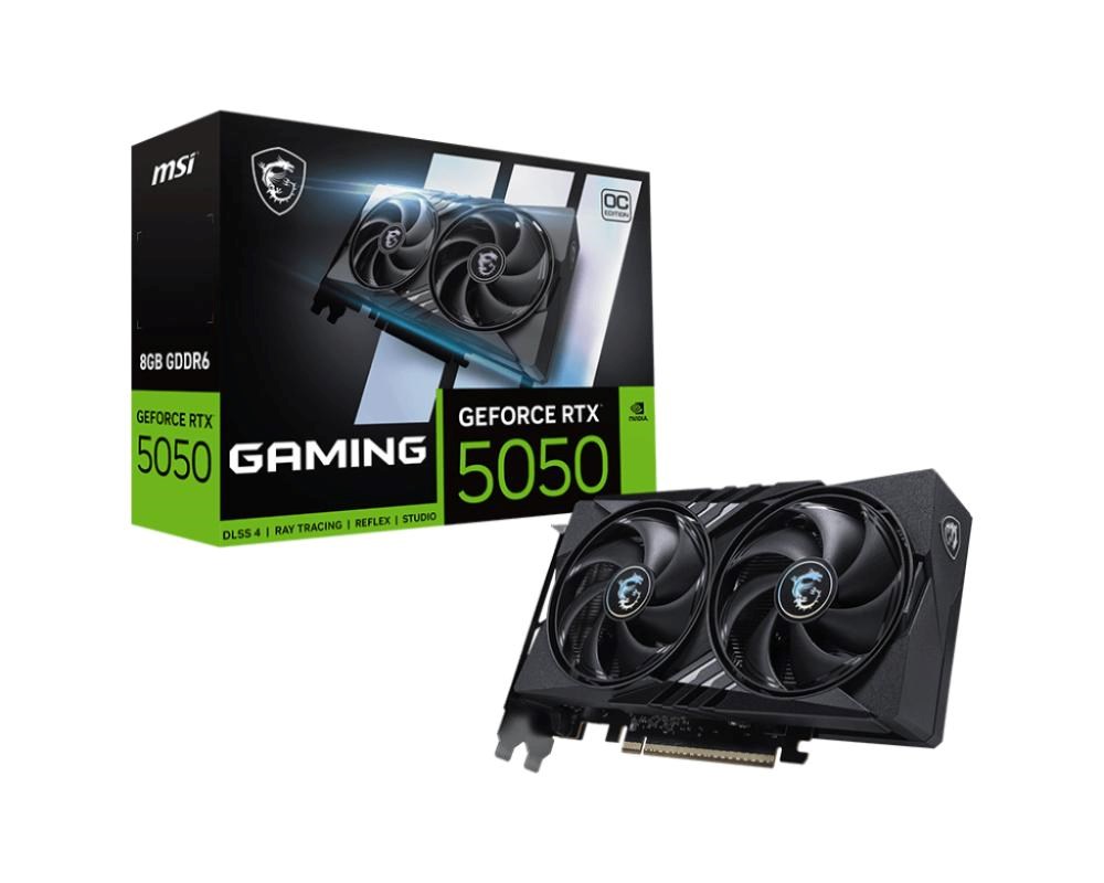 MSI VGA NVIDIA GeForce RTX 5050 8G GAMING OC,  RTX 5050,  8GB GDDR6,  3xDP,  1xHDMI0 