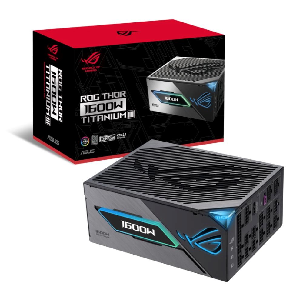 ASUS zdroj ROG THOR 1600W Titanium III,  135mm,  Plně modulární,  80 Plus Titanium,  ATX 3.10 