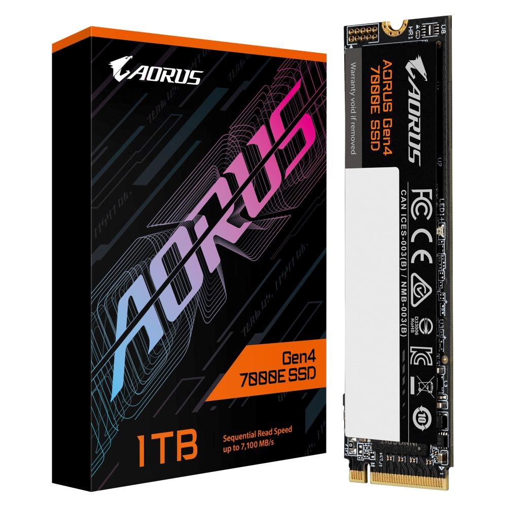 GIGABYTE SSD 1TB AORUS Gen4 7000E,  PCIe Gen4x4,  M.2 2280,  (R:7100/  W:6100MB/ s)2 
