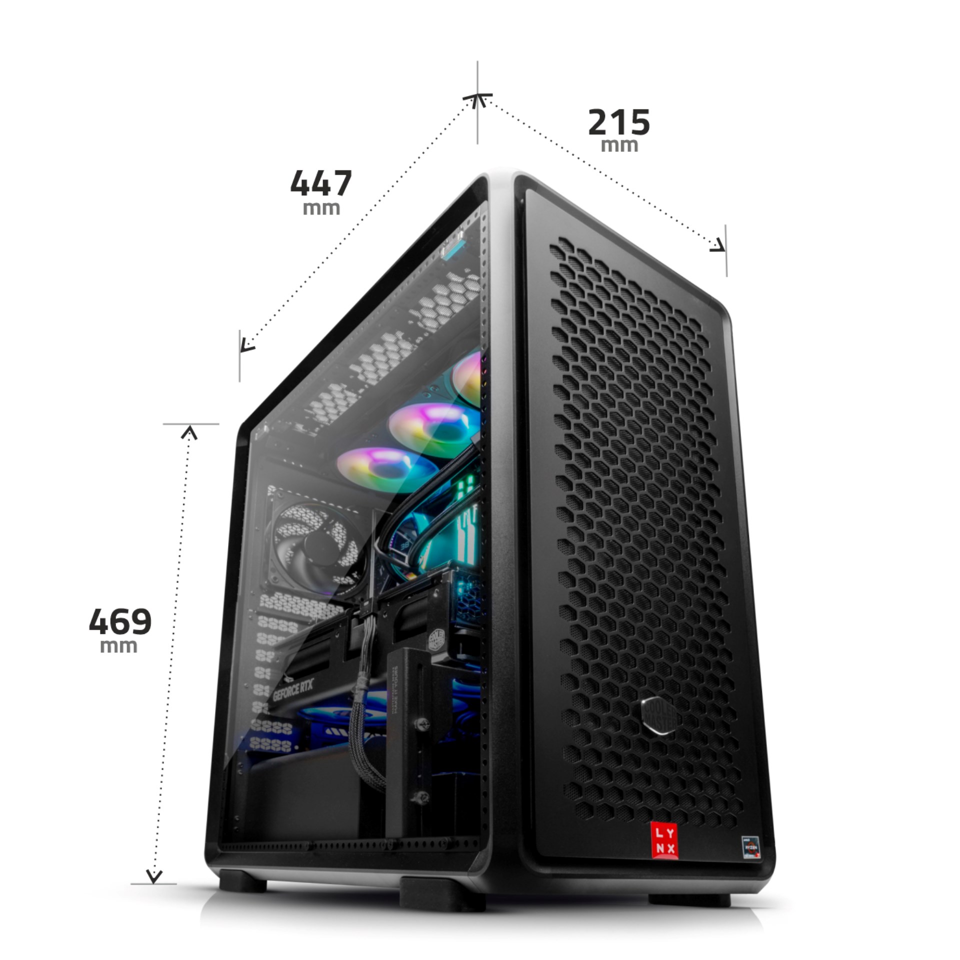 LYNX Challenger Ryzen 7 7800X3D 32GB 2TB SSD NVMe RTX 5080 16G W11 Home8 