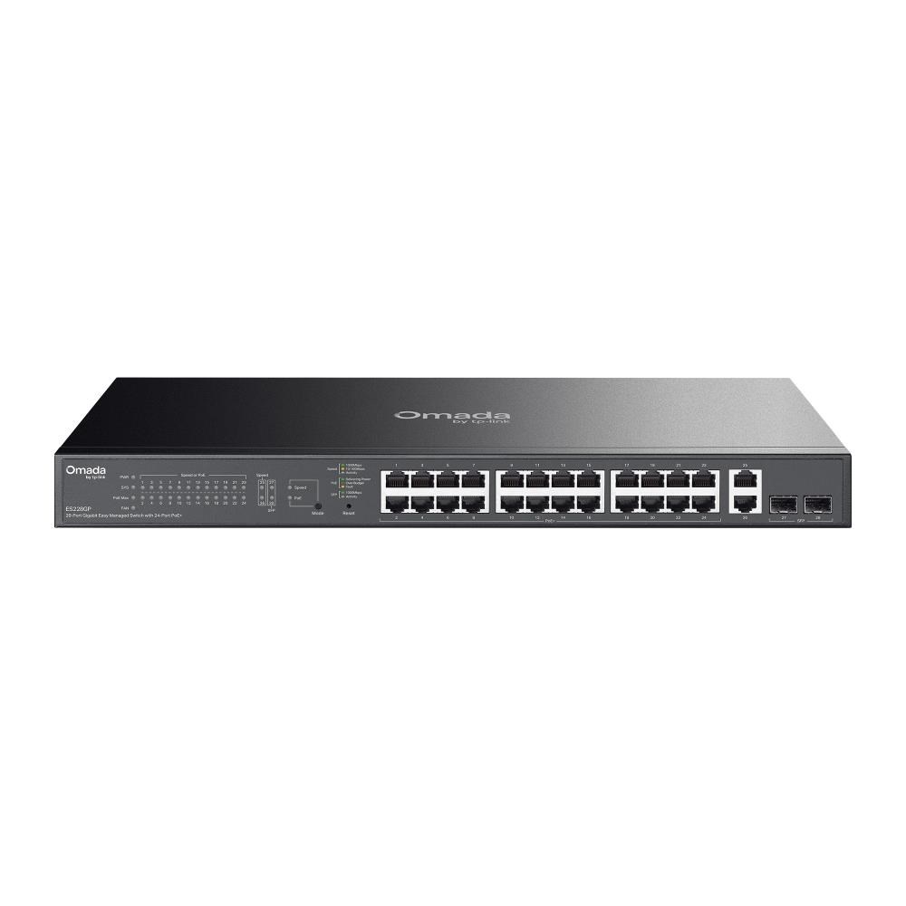 TP-Link OMADA switch ES228GP (26xGbE, 2xSFP, 24xPoE+, 250W)0 