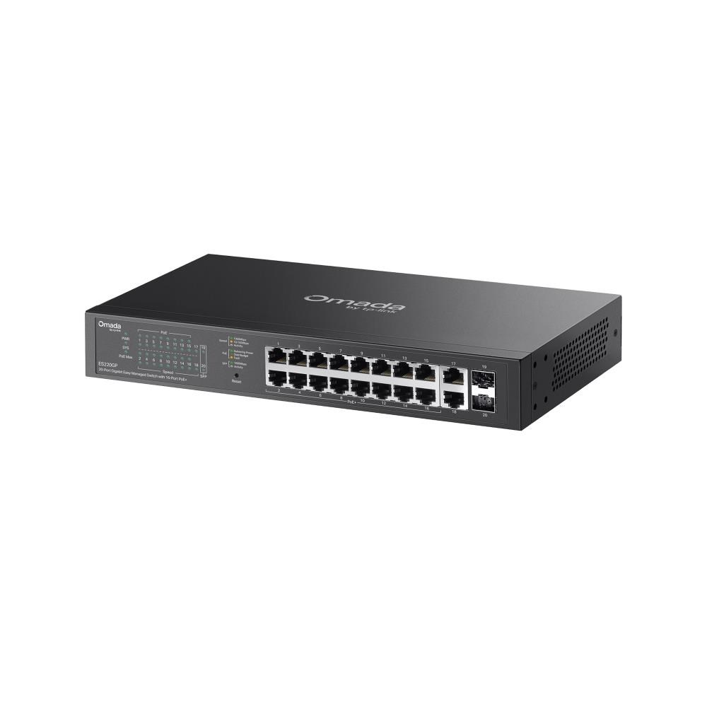 TP-Link OMADA switch ES220GP (18xGbE, 2xSFP, 16xPoE+, 150W)2 