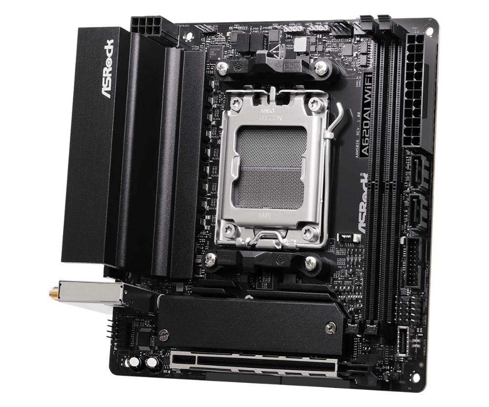 ASRock MB Sc AM5 A620AI WIFI  AMD A620A,  2xDDR5,  1xHDMI,  WIFI3 