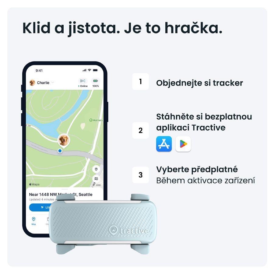 Tractive DOG 6 – GPS lokátor pro psy a monitor zdraví,  mátový9 
