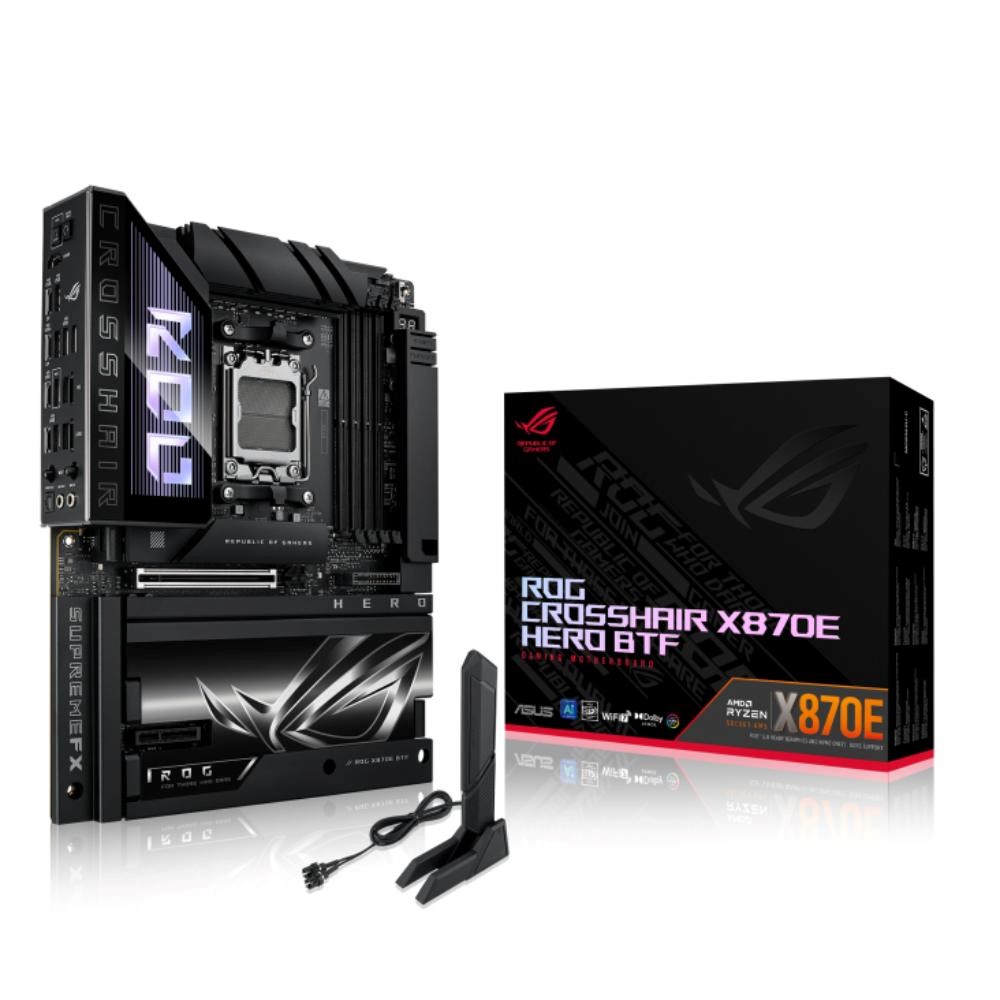 ASUS MB Sc AM5 ROG CROSSHAIR X870E HERO BTF,  4xDDR5,  WIFI,  1xHDMI,  2xThunderbolt,  ATX9 