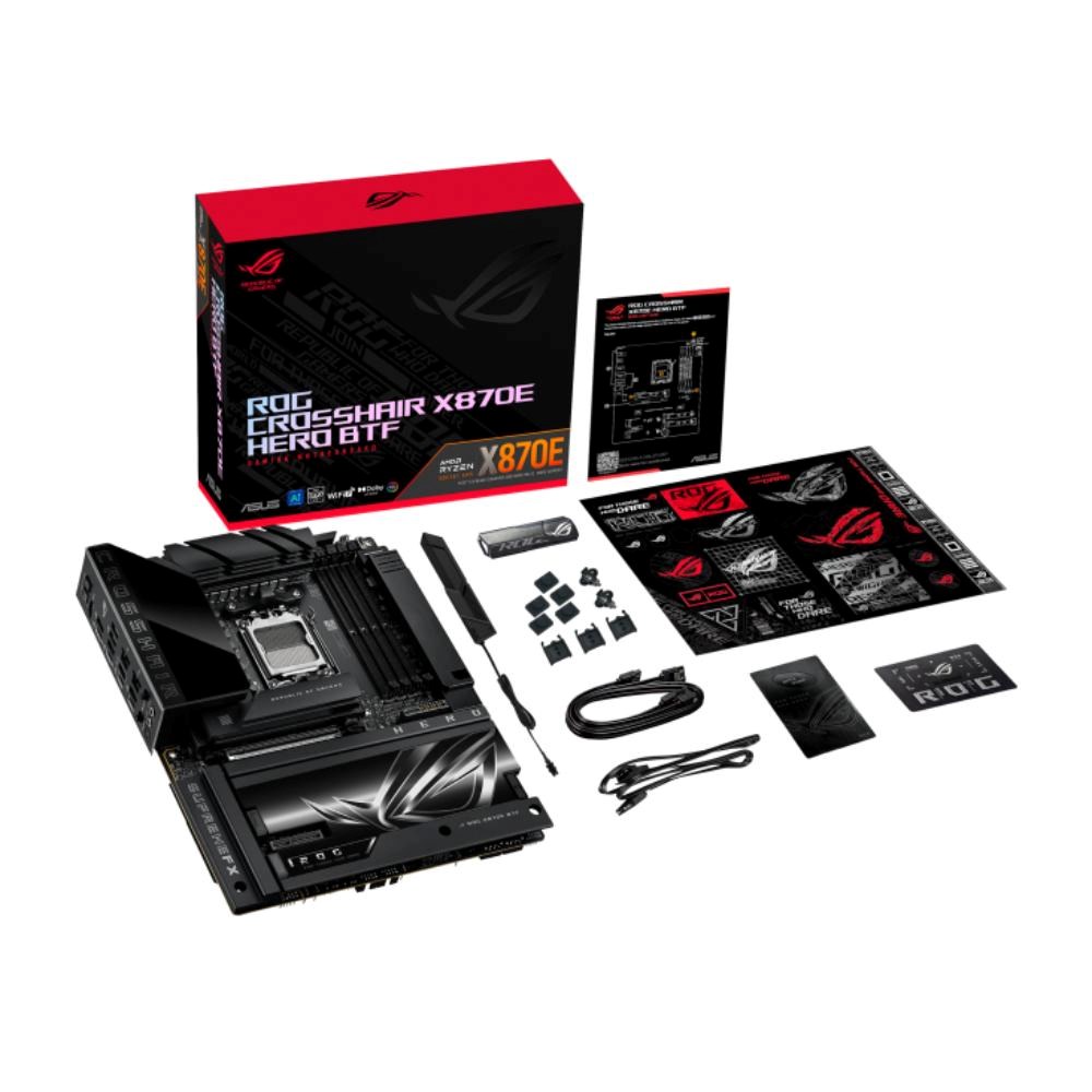 ASUS MB Sc AM5 ROG CROSSHAIR X870E HERO BTF,  4xDDR5,  WIFI,  1xHDMI,  2xThunderbolt,  ATX11 