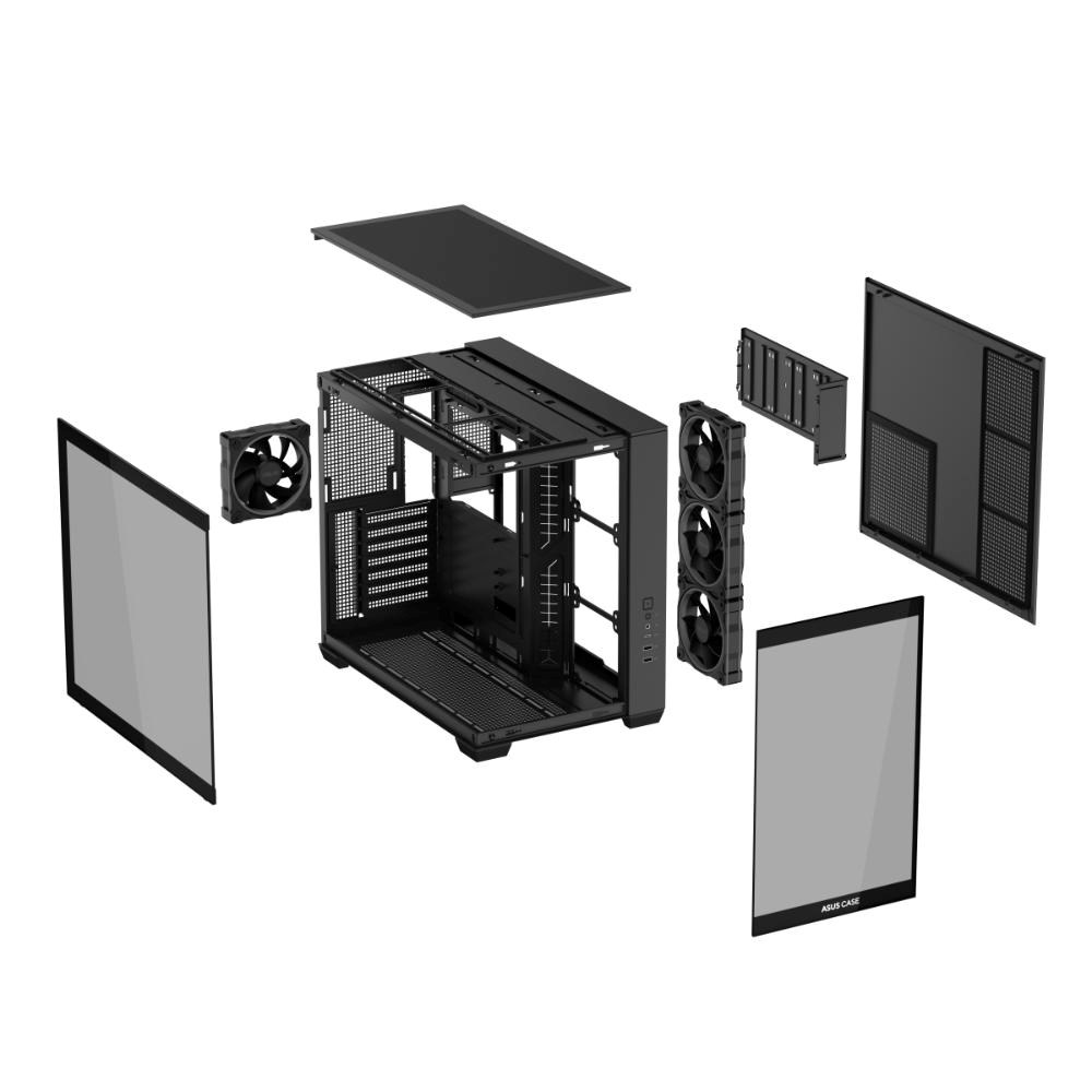 ASUS Case A32 PLUS TG ARGB,  ATX,  Průhledná bočnice,  4x 120mm ARGB Fan,  Černá14 