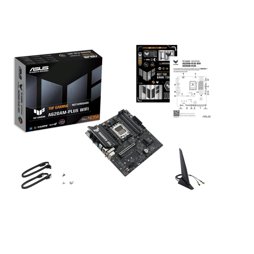 ASUS MB Sc AM5 TUF GAMING A620AM-PLUS WIFI,  4xDDR5,  2xDP,  1xHDMI,  mATX3 