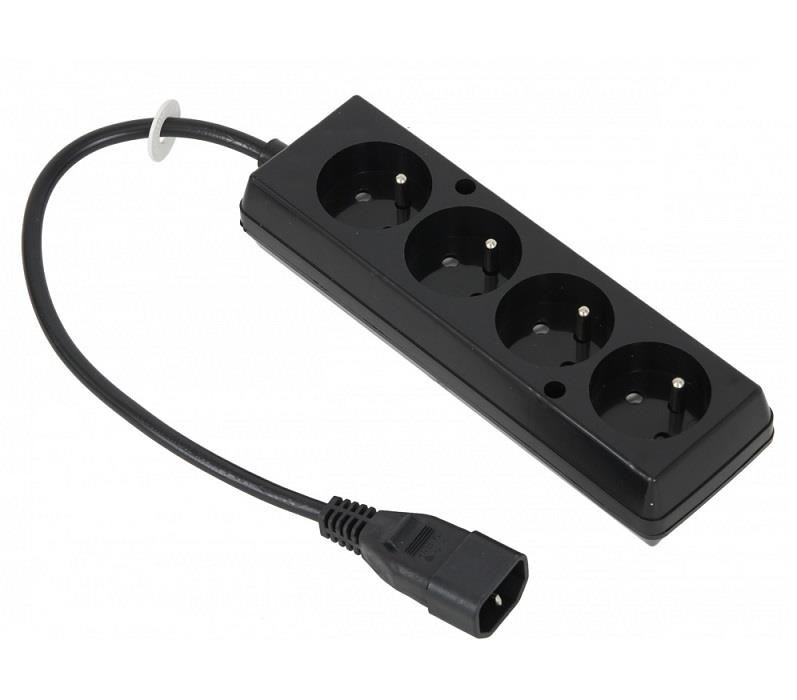 Prodlužovací přívod 4x230V pro UPS (IEC320-C14),  30cm0 