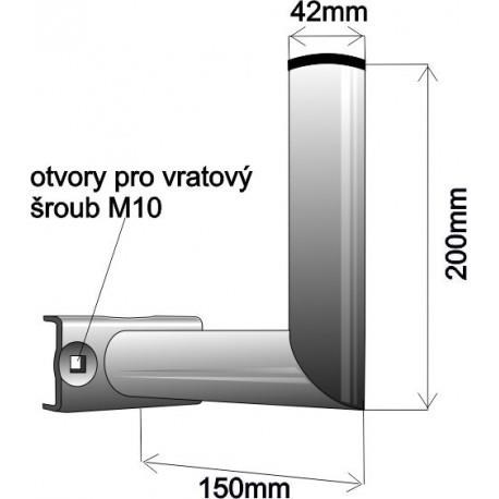Držák antény na stožár,  galvanický zinek,  délka 15cm1 