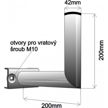 Držák antény na stožár,  galvanický zinek,  délka 20cm0 