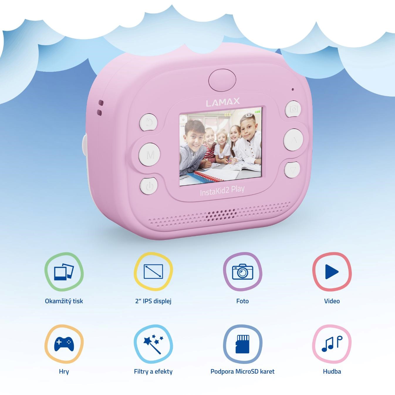 LAMAX InstaKid2 Play - pink7 