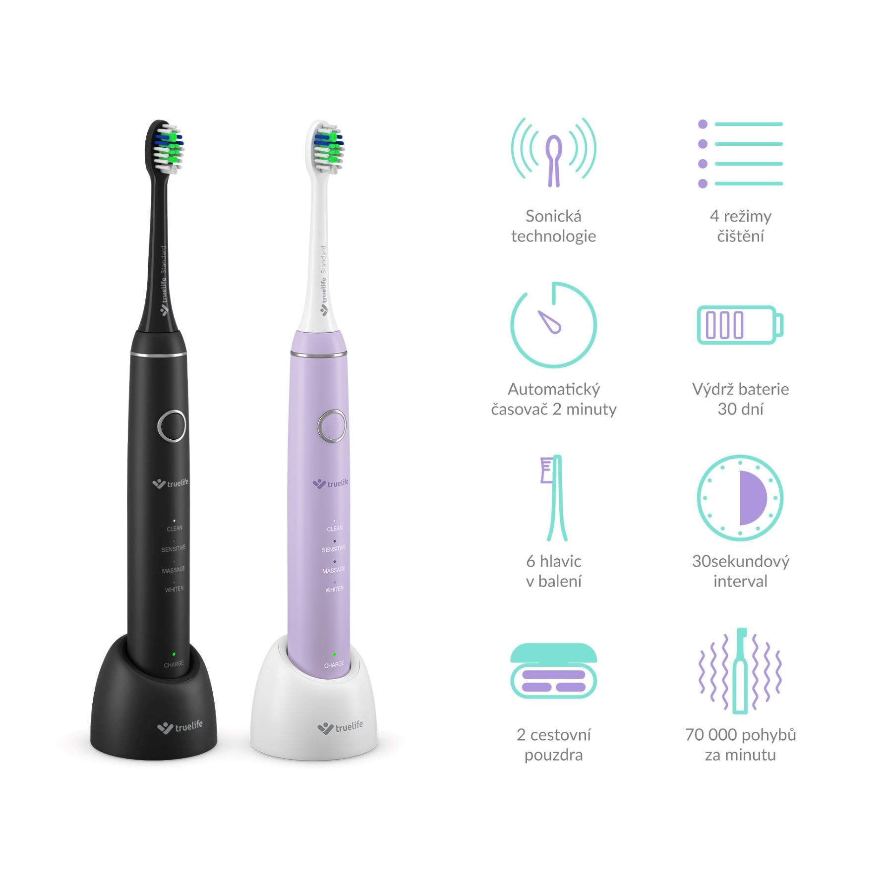 TrueLife SonicBrush Compact Duo Black / Lavender2 